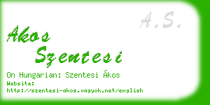 akos szentesi business card